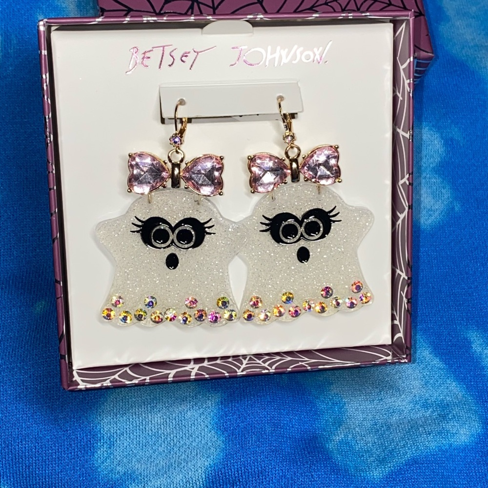 Betsey Johnson Halloween girl ghost earrings - Picture 4 of 7